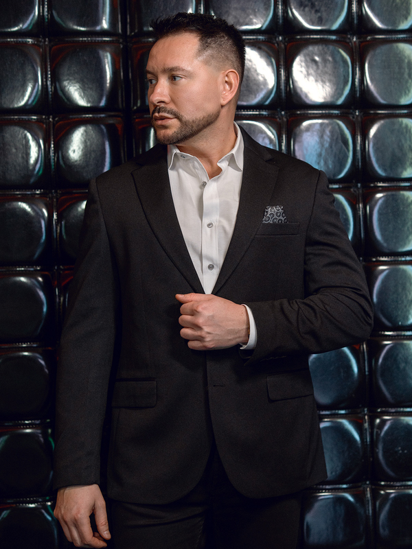 Pánske casual sako čierne Bolf24401-1