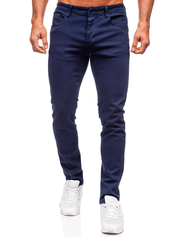Tmavomodré pánske slim fit rifľové nohavice Bolf MP0160BS