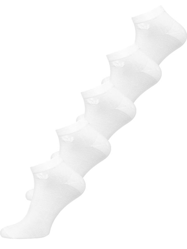 Biele pánske ponožky "ťapky" Bolf LY8500-5P 5 PACK